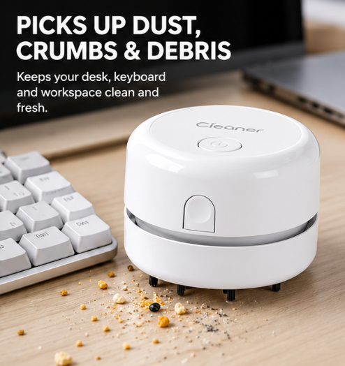 White Desk Vacuum Cleaner